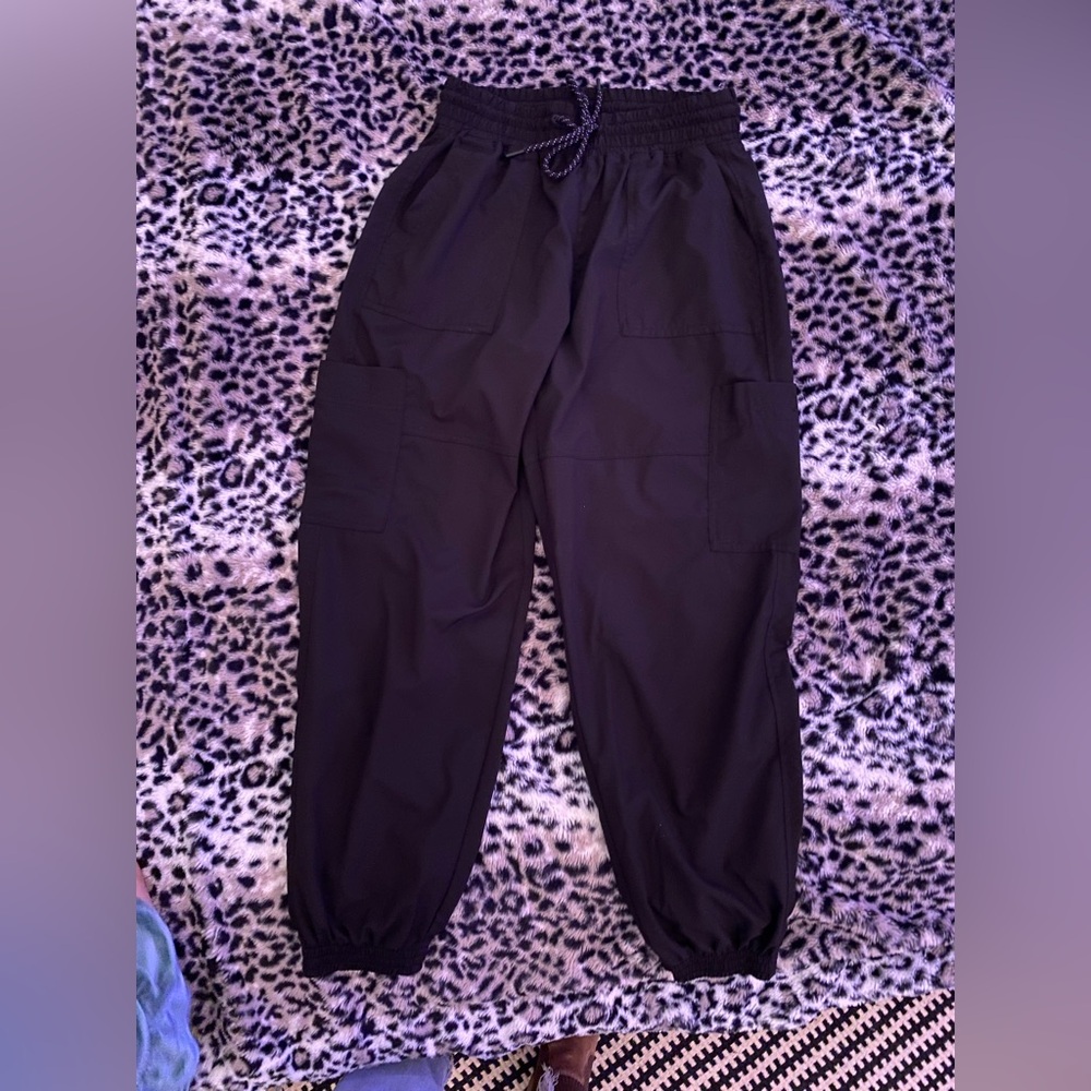 Black Cargo Jogger Pants